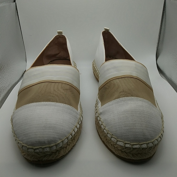 NWOT ZAC Zac Posen Vida Espadrills Vented Linen Style 9M White Tan Slip On - Picture 12 of 12